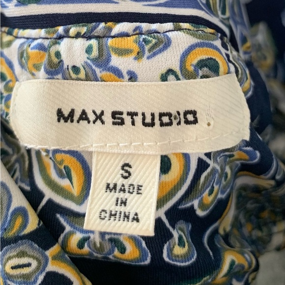 Max Studio Blue Patterned Maxi Dress. Size S. EUC. - Picture 6 of 8